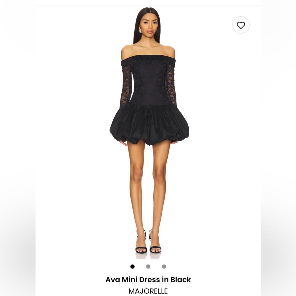 MAJORELLE Black Bubble Skirt Mini Dress